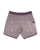 KS Men's Hypno Dusk Tie Waist Boardshorts - Purple- Back