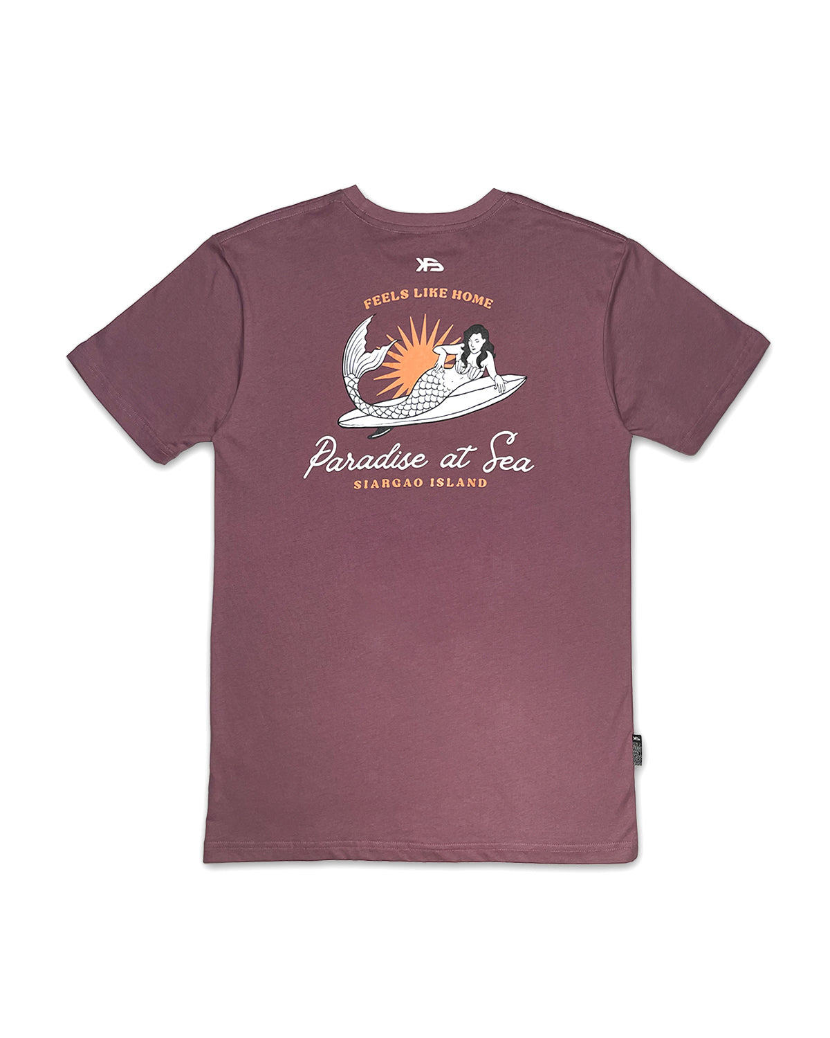 KS Men's  Kudo Paradise At Sea Graphic Shirt - Plum Purple  - Back