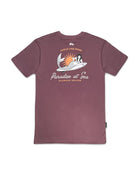 KS Men's  Kudo Paradise At Sea Graphic Shirt - Plum Purple  - Back