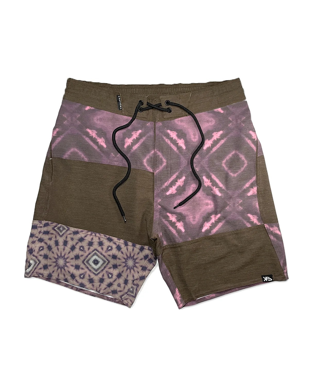 KS Men's  Lagos Tie Waist Boardshorts  - Plum Purple - Front