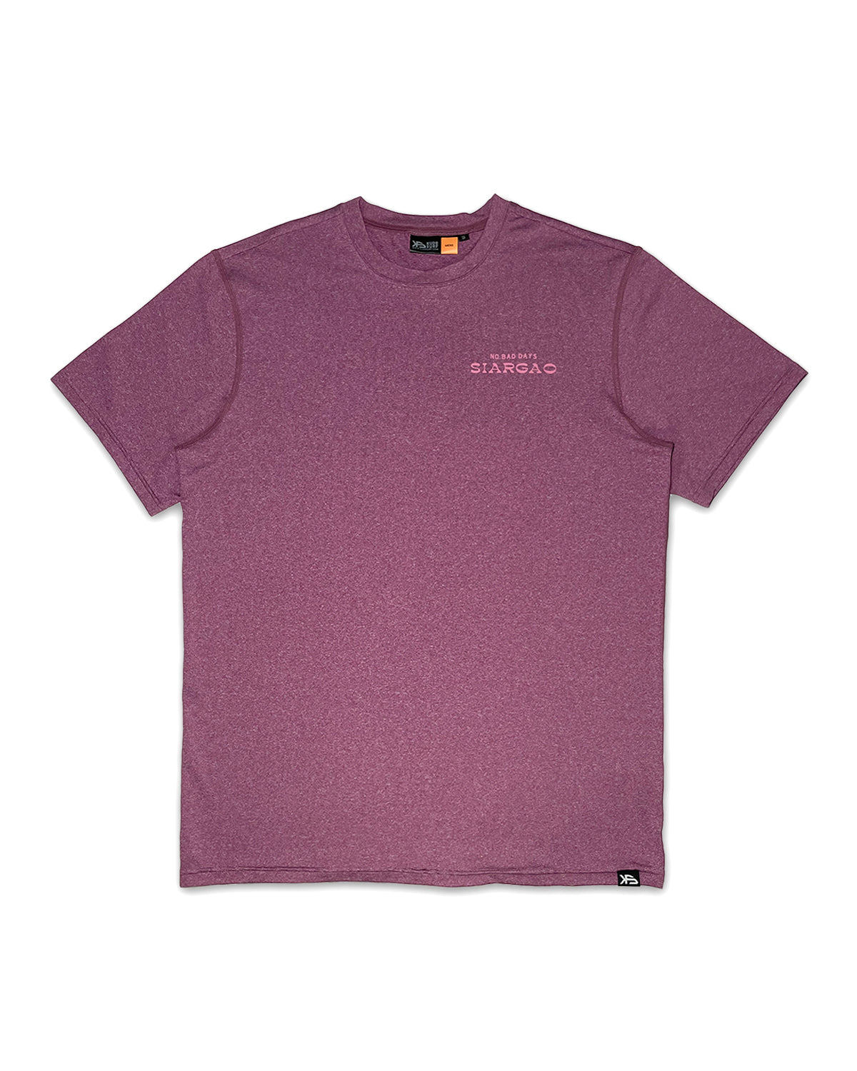KS Men's No Bad Days Short Sleeve Rashie  - Plum Purple - Front