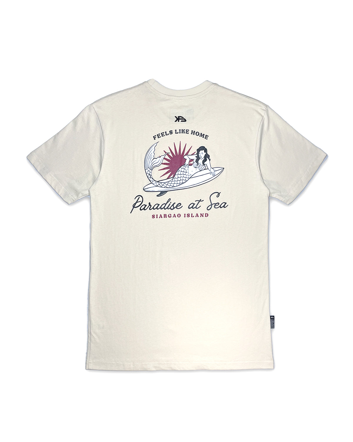 KS  Men's Paradise At Sea Graphic Shirt - Cream- Back