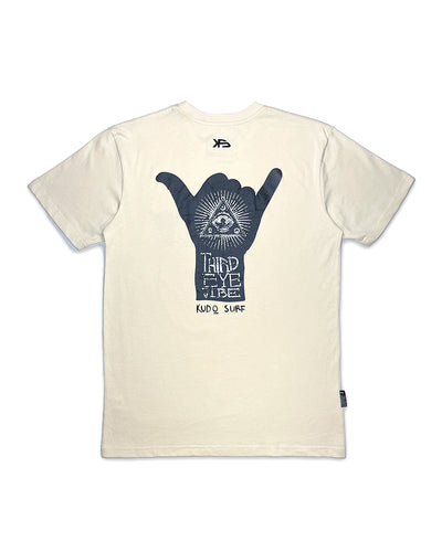 KS Men's Third Eye Shaka Graphic Shirt - Cream  - Back