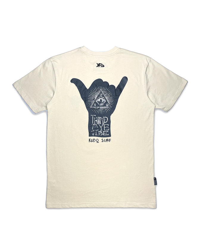 KS Men's Third Eye Shaka Graphic Shirt - Cream  - Back