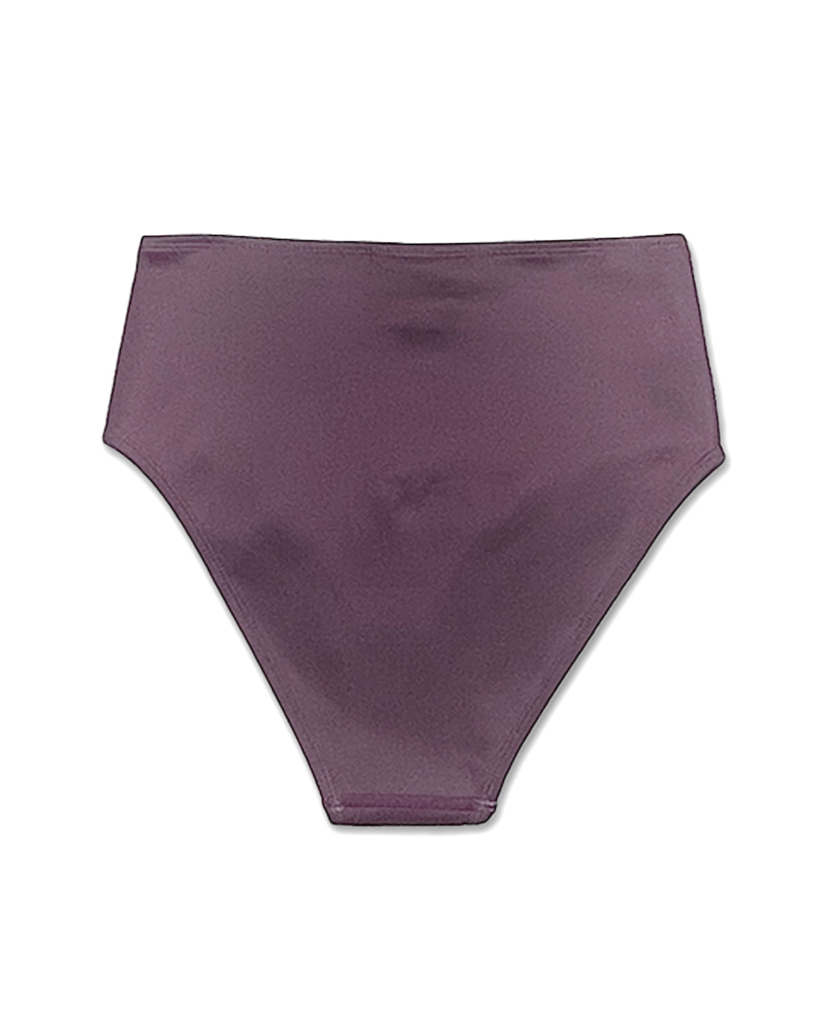 KS Women's Kailani High-Waist Bikini  Bottom- Plain Plum Purple - Back