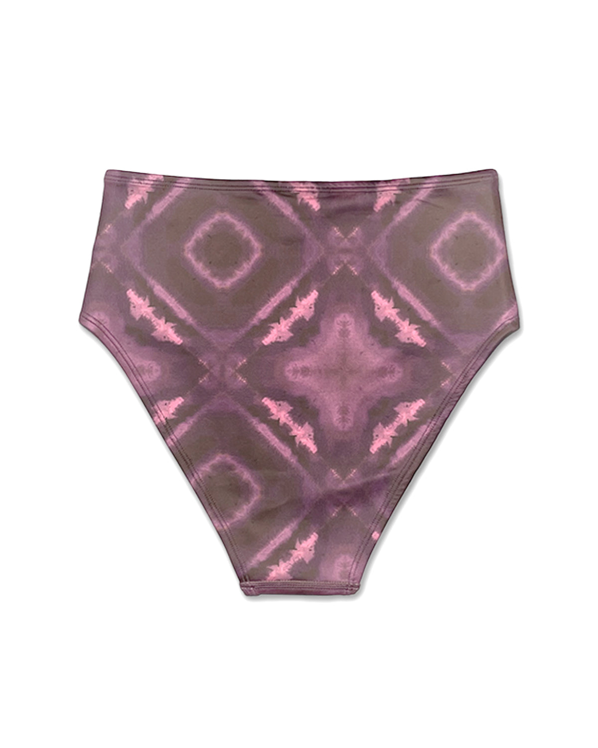 KS Women's Kailani Printed  High-Waist Bikini  Bottom - Plum Purple  Back
