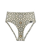 KS Women's Kailani High-Waist Bikini  Bottom -Seaweed Green - Front