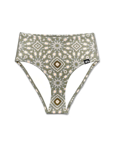 KS Women's Kailani High-Waist Bikini  Bottom -Seaweed Green - Front