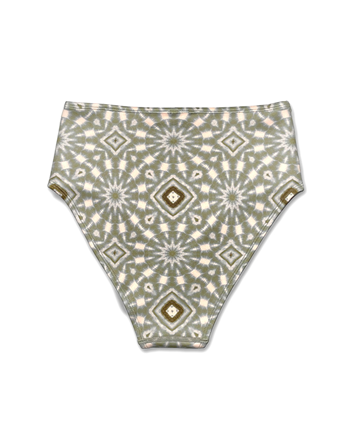 KS Women's Kailani High-Waist Bikini  Bottom -Seaweed Green - Back