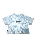 KS Women's No Bad Waves Tie Dye Shirt - Blue & White - Front