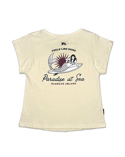 KS Women's Paradise At Sea Graphic Tee - Cream -Back