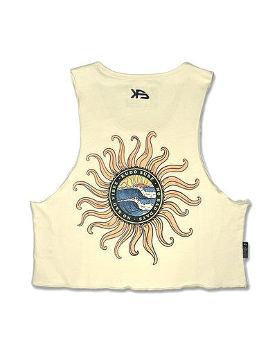 KS Women's Rising Sun Tank Top - Cream - Back