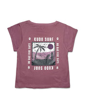 Load image into Gallery viewer, KS Women&#39;s Scenic Vibes Graphic Tee - Plum Purple - Back