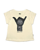 KS Women's Third Eye Shaka Graphic Tee - Cream - Back