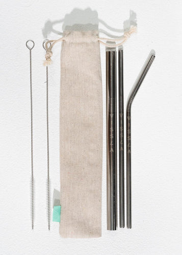 Stainless Steel Straw Set (Steel)