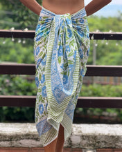 Load image into Gallery viewer, Coral Sunset Sarongs (Blue Green Daisy) - KS Boardriders Surf Shop