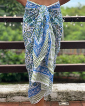Load image into Gallery viewer, Coral Sunset Sarongs (Blue Green Paisley) - KS Boardriders Surf Shop