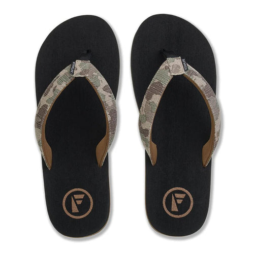 Foamlife Pampa Artist Series Mens Flip Flops (Black) - KS Boardriders Surf Shop