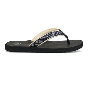 Foamlife Yogi Womens Flip Flops (Black) - KS Boardriders Surf Shop