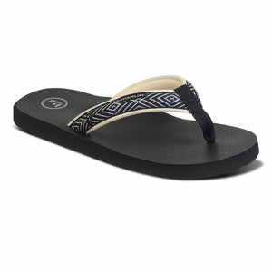 Foamlife Yogi Womens Flip Flops (Black) - KS Boardriders Surf Shop