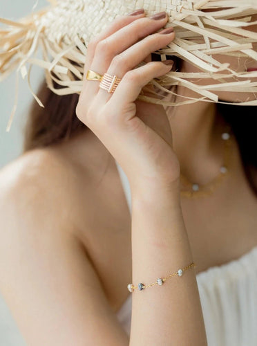Isla PH Ave Mini Baroque Pearls Chain Bracelet (Gray) - KS Boardriders Surf Shop