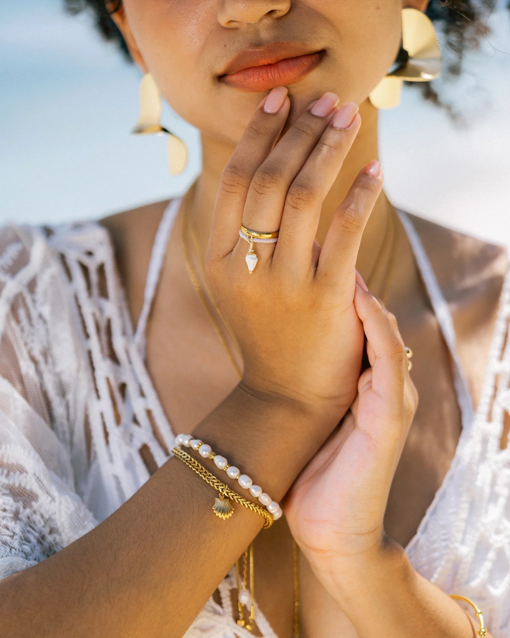 Isla Ph Chunky Braided Chain Bracelet with Cascara Charm - KS Boardriders Surf Shop