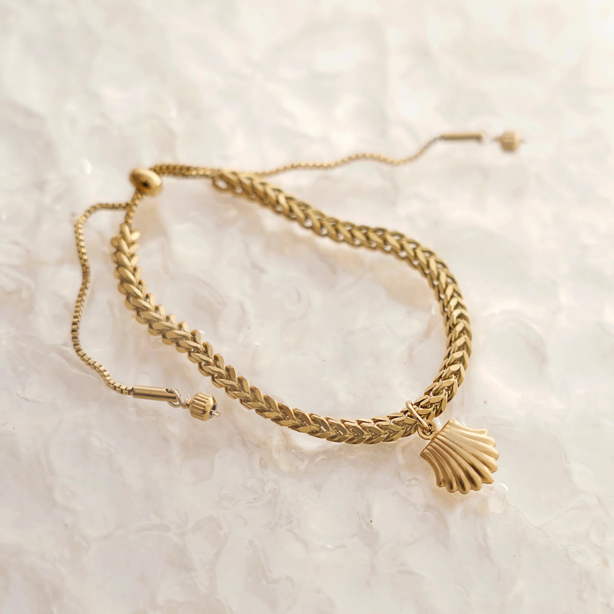 Isla Ph Chunky Braided Chain Bracelet with Cascara Charm - KS Boardriders Surf Shop