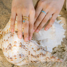 Isla PH Glass Beads With Aqua Drops Ring (Seafoam) - KS Boardriders Surf Shop