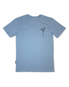 KS Happy Vibes Mens Tee (Sky Blue) - KS Boardriders Surf Shop