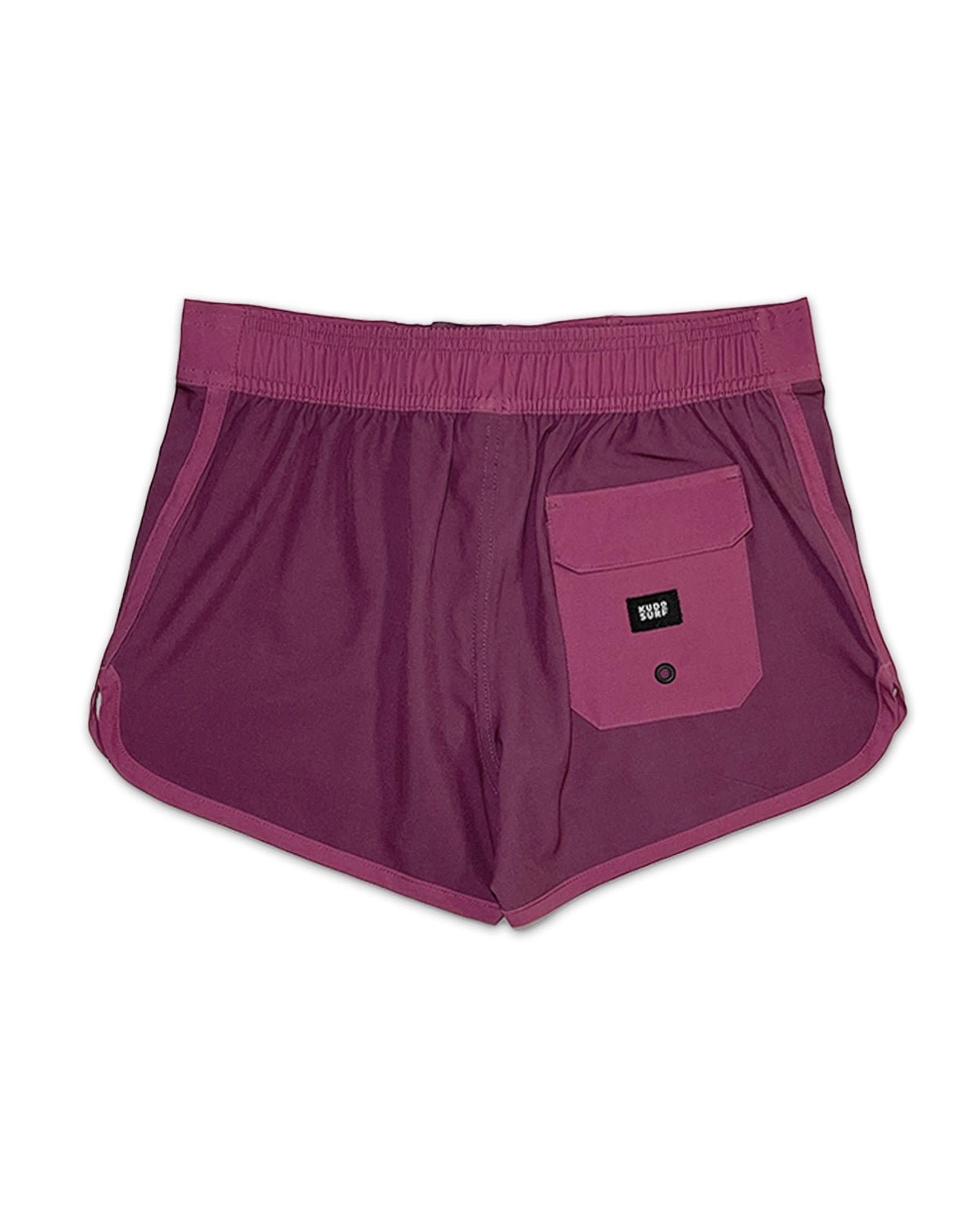 Kudo Surf Women's Shaka Elastic Waist Boardshorts - Plum – KS