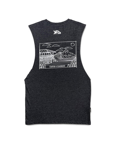 KS Surf Cloud 9 Mens Tank (Charcoal) - KS Boardriders Surf Shop