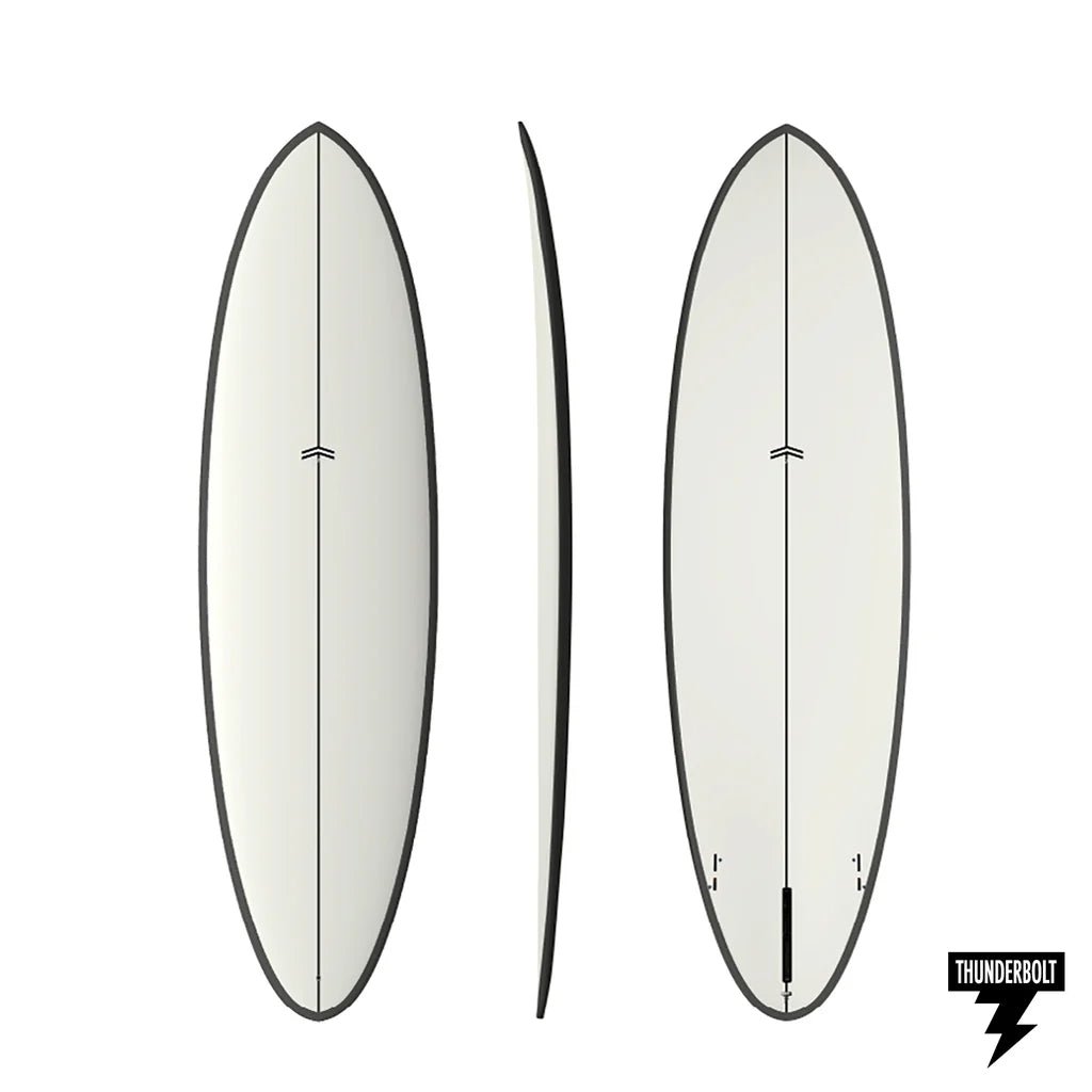 Thunderbolt CJ Outlier X (White/Carbon Rail) - KS Boardriders Surf Shop