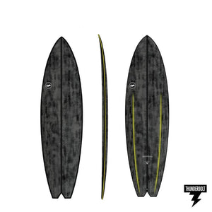 Thunderbolt Skindog Hydroplane Yellow Carbon KS Boardriders Surf Shop