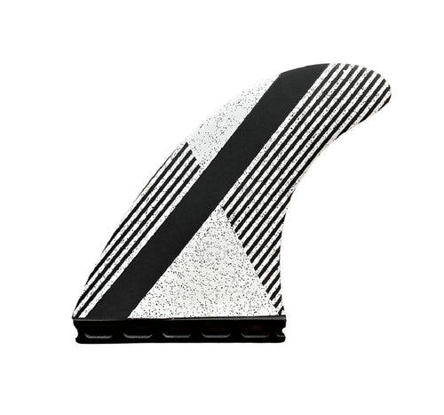 Twin Retail Fin (Black/White) - Future plug - KS Boardriders Surf Shop