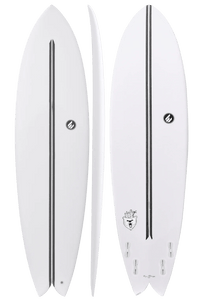 ECS 7'6 Bears Surfboard (White) - KS Boardriders Surf Shop