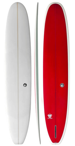 ECS 9'2 Canggu Log (White/Red) - KS Boardriders Surf Shop