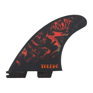 FCS 2 Filipe Toledo Prformance Core Tri Retail Fins (Black/Red) - KS Boardriders Surf Shop