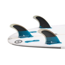 Load image into Gallery viewer, FCS 2 Performer Performance Core Teal/Black Tri Fin Set (Large) - KS Boardriders Surf Shop