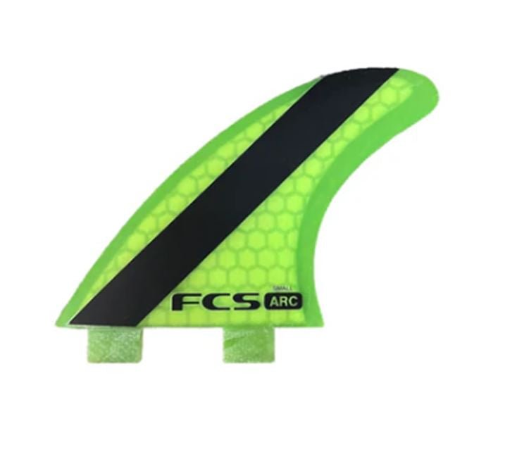 FCS ARC Thruster Tri Fin Set Small (Green) - KS Boardriders Surf Shop
