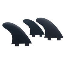 Load image into Gallery viewer, FCS Base Jet Black Tri Fin Set (Black) - KS Boardriders Surf Shop