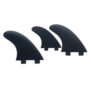 FCS Base Jet Black Tri Fin Set (Black) - KS Boardriders Surf Shop