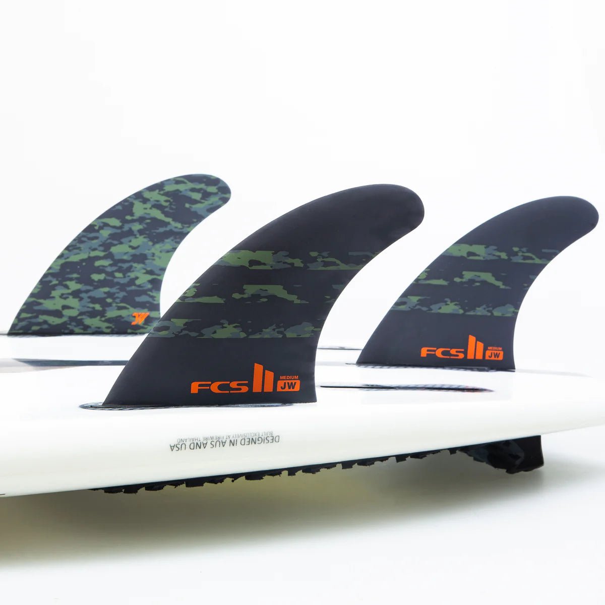 FCS II Julian Wilson Performance Core Army Camo Tri Retail Fins - KS Boardriders Surf Shop