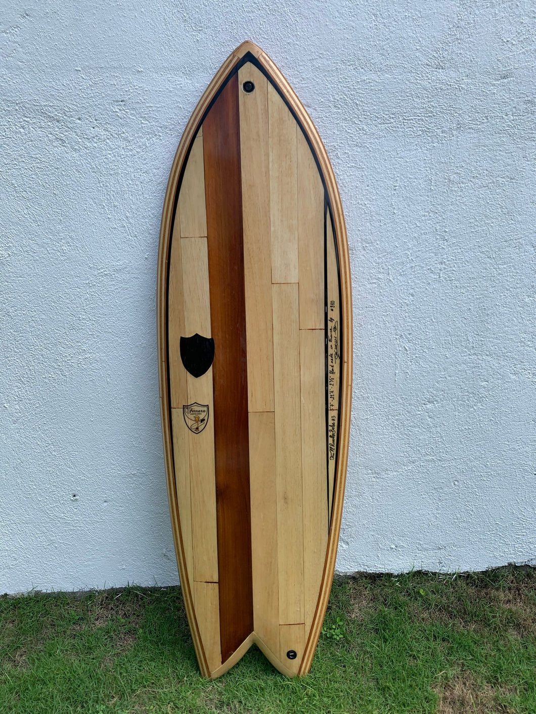 Ferrara 5'7 Wooden Fish Tail Shortboard (Second Hand) - KS Boardriders Surf Shop
