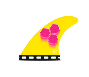 Futiures AM3 HC Thruster (Pink/Yellow) - KS Boardriders Surf Shop