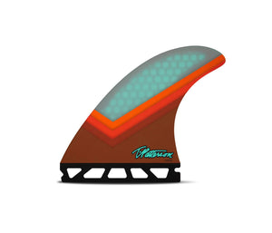 Future TP1 HC Thruster Large (Teal/Orange/Brown) - KS Boardriders Surf Shop