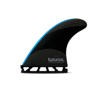 Load image into Gallery viewer, Futures JJ-2 Techflex Thruster Small (Black/Neon Blue) - KS Boardriders Surf Shop