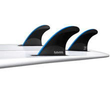 Load image into Gallery viewer, Futures JJ-2 Techflex Thruster Small (Black/Neon Blue) - KS Boardriders Surf Shop