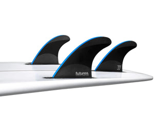 Futures JJ-2 Techflex Thruster Small (Black/Neon Blue) - KS Boardriders Surf Shop