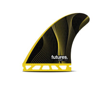 Load image into Gallery viewer, Futures P6 HC Thurster Medium Tri Fin (Yellow) - KS Boardriders Surf Shop