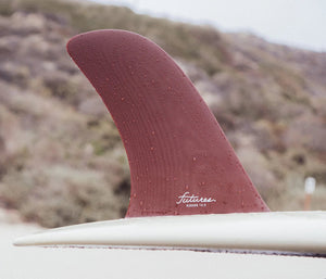 Futures Rudder 10.0 Fiberglass Single Fin (Maroon) - KS Boardriders Surf Shop